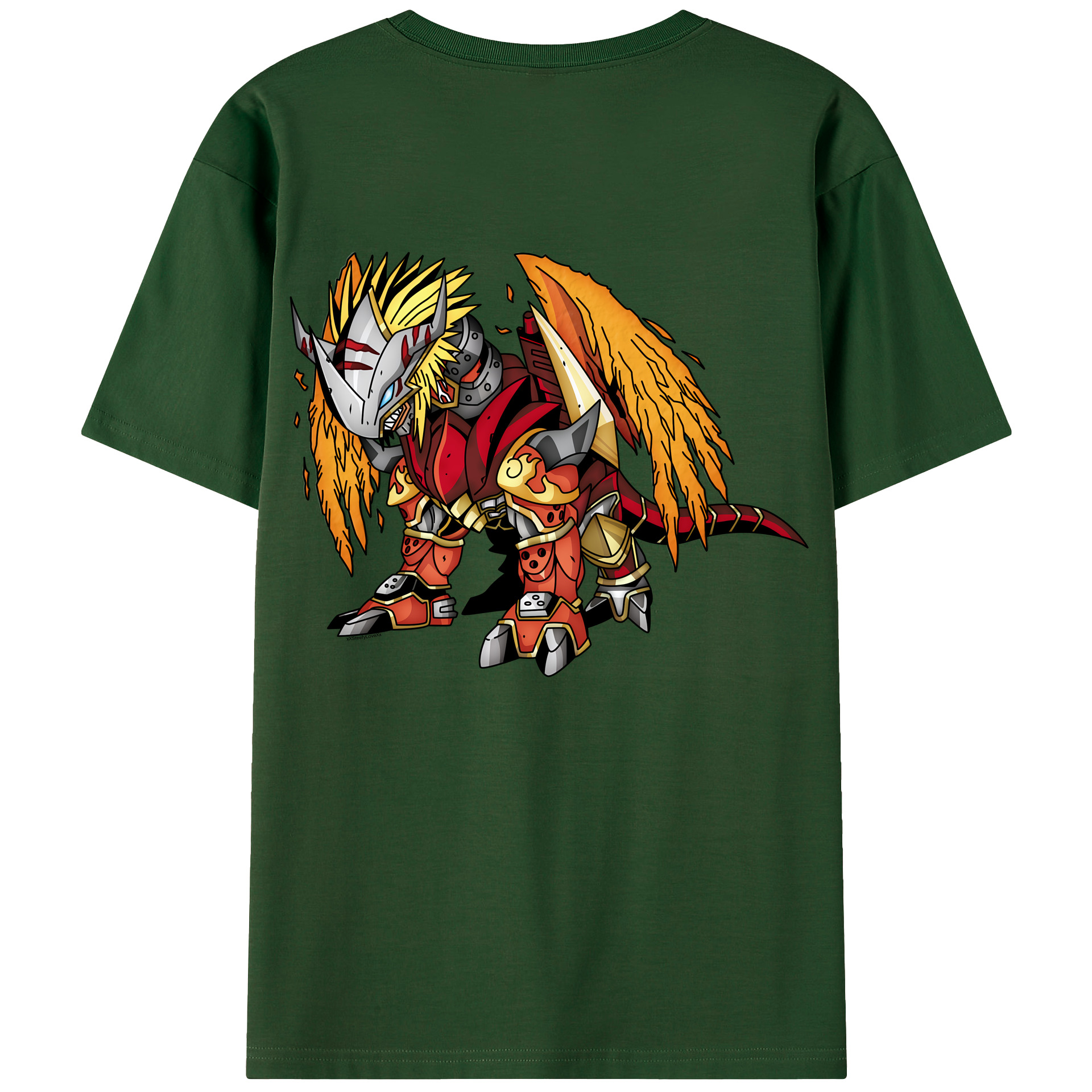 （画像用） Digimon デジタルモンスター/デジモン 綿100％半袖Tシャツ（背面プリント）